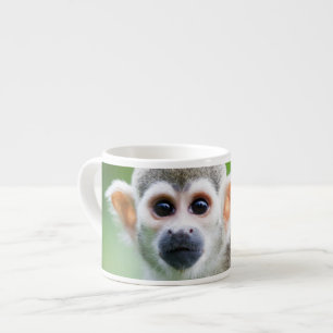 Taza De Espresso Primer de un mono de ardilla común