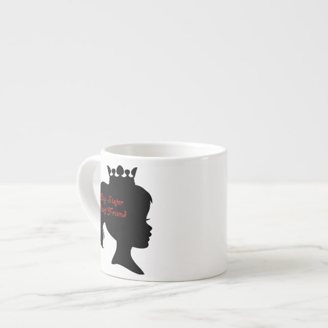 Taza De Espresso Princess Big Sister Mejor Amigo (Izquierda)