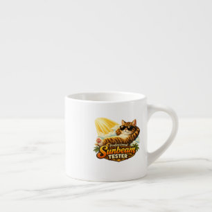 Taza De Espresso Probador de rayo de sol profesional Gato divertido