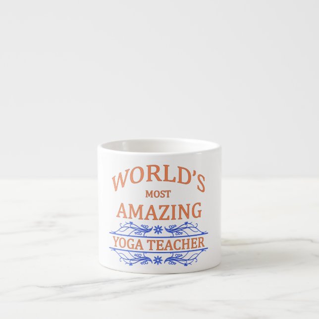 Taza De Espresso Profesor de la yoga (Frente)