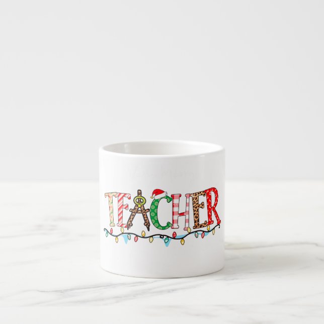 Taza De Espresso Profesor festivo (Frente)