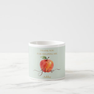 Taza De Espresso Profesora de Apple de color de agua - Gracias rega
