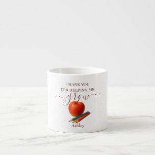 Taza De Espresso Profesora de Apple de color de agua - Gracias rega