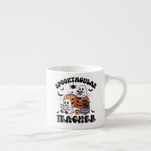 Taza De Espresso Profesora de Halloween-Cute Fantasmas