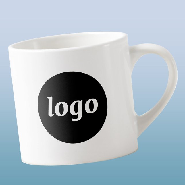 Taza De Espresso Promoción de marca comercial con logotipo simple (Simple logo minimalist business branding promotional espresso coffee cup)