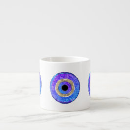 Taza De Espresso Protección del Ojo Malvado Azul