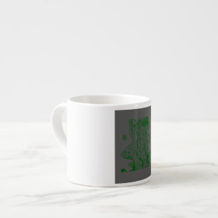 Taza de Espresso Psicodélico Verde