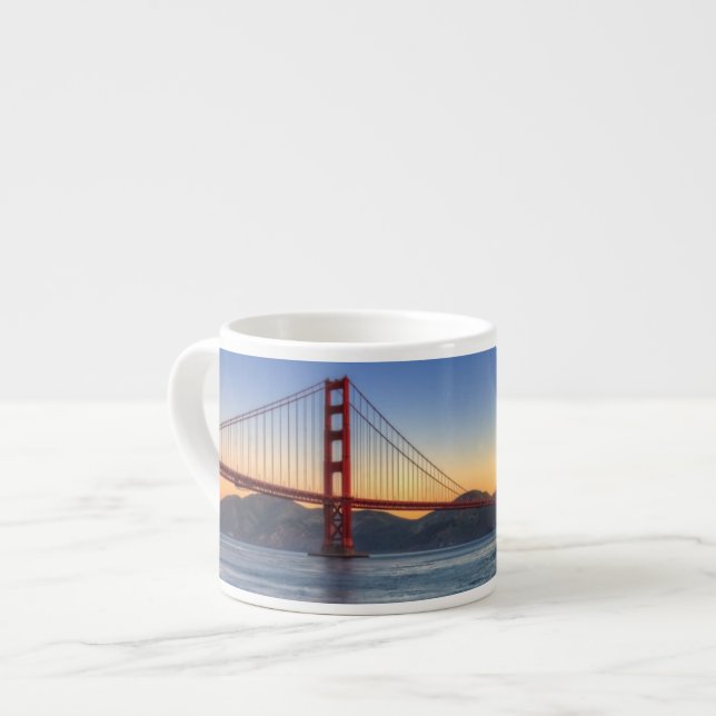 Taza De Espresso Puente Golden Gate del rastro de San Francisco Bay (Izquierda)
