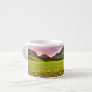 Taza De Espresso Puesta del sol jurásica