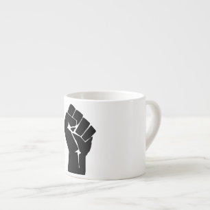 Taza De Espresso Puño Negro Levantado - Resistencia Protesta