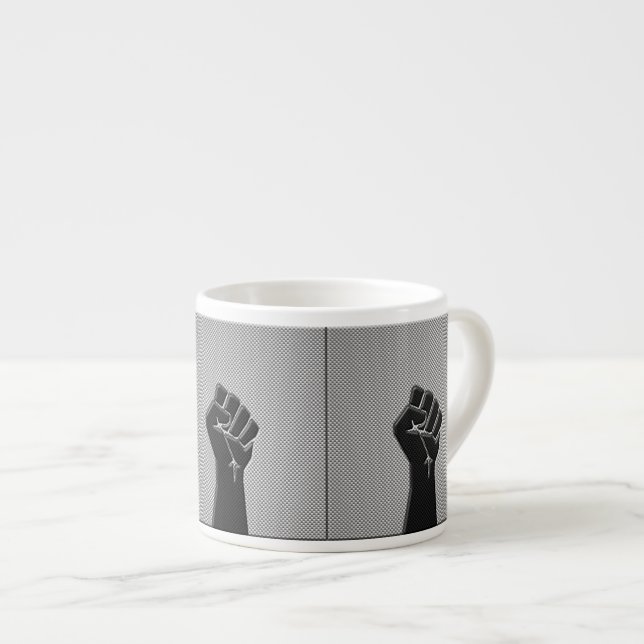 Taza De Espresso Puño solidario al estilo de fibra de carbono (Derecha)
