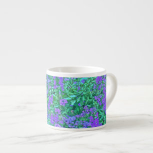 TAZA DE ESPRESSO "PURPLE & BLUE FLORAL (FOTO). EXPRESSO CUP
