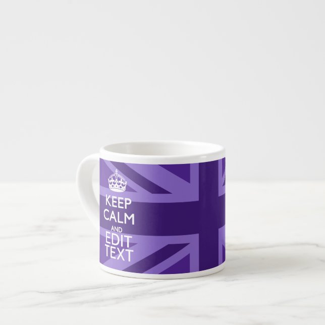 Taza De Espresso Purple Elegance Mantén Tranquilo Tu Sindicato De T (Izquierda)