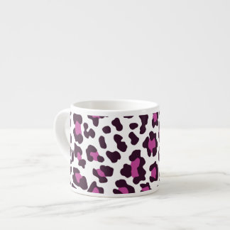Taza De Espresso Púrpura de impresión de leopardo