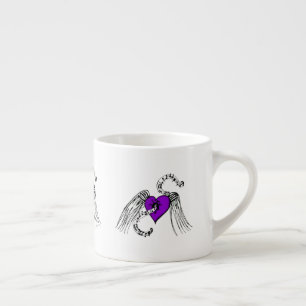 Taza De Espresso Púrpura de la música del corazón