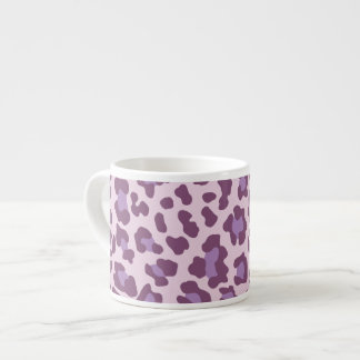 Taza De Espresso Púrpura y lavanda de leopardo