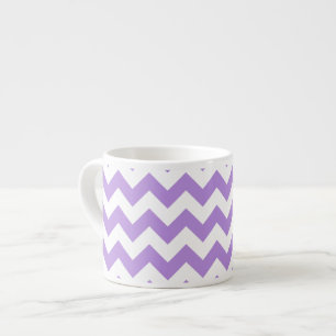 Taza De Espresso Púrpura Zigzag, Púrpura Chevron, Patrón Geométrico