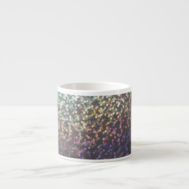 Taza De Espresso Purpurina bokeh sparkke print (Frente)
