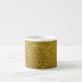 Taza De Espresso Purpurina de manchas de oro