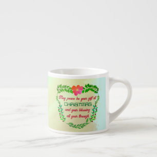 TAZA DE ESPRESSO QUE LA PAZ SEA TU REGALO A LOS NAVIDADES