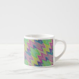 Taza De Espresso Rainbow Zigzags