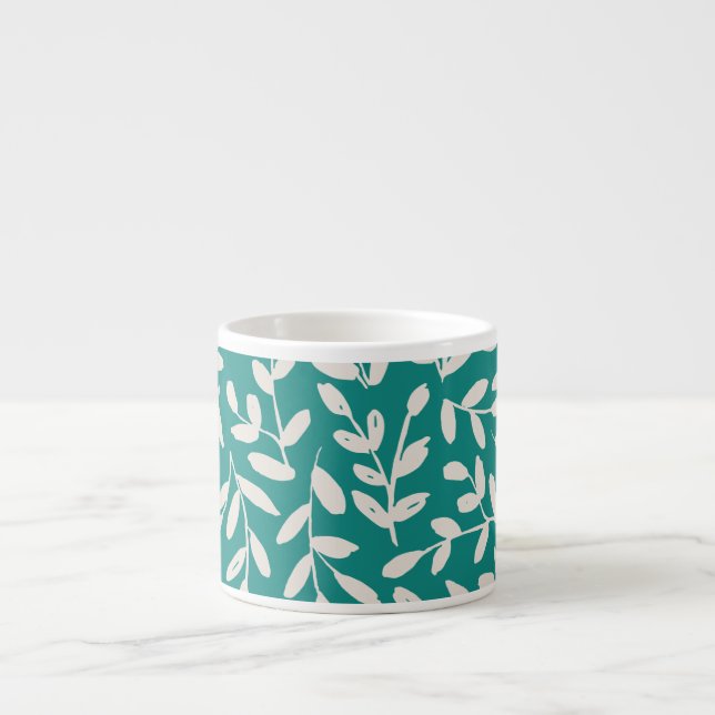 Taza De Espresso Rama Delicada de Leafy (Frente)