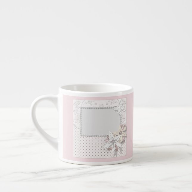 Taza De Espresso ramo de boda, flores (Izquierda)