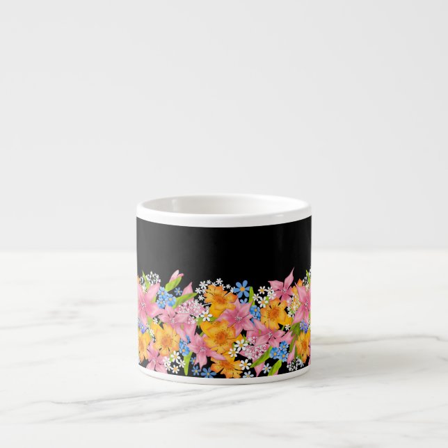 Taza De Espresso Ramo de primavera (Frente)