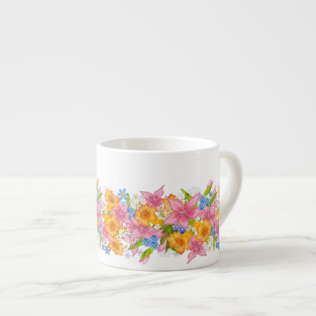 Taza De Espresso Ramo de primavera (Derecha)