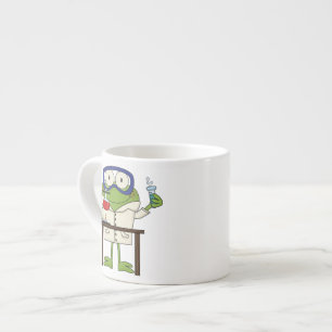 Taza De Espresso Rana en el laboratorio de ciencia