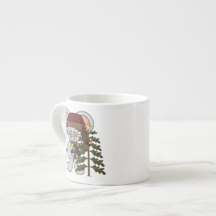 Taza De Espresso Ratón del navidad que adorna el árbol