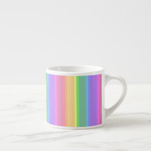 Taza De Espresso Rayas arcoiris pastorales