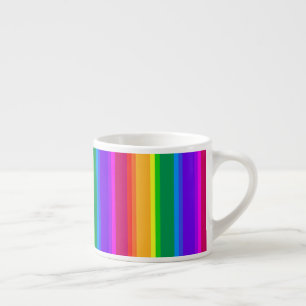 Taza De Espresso Rayas de arco iris irregulares