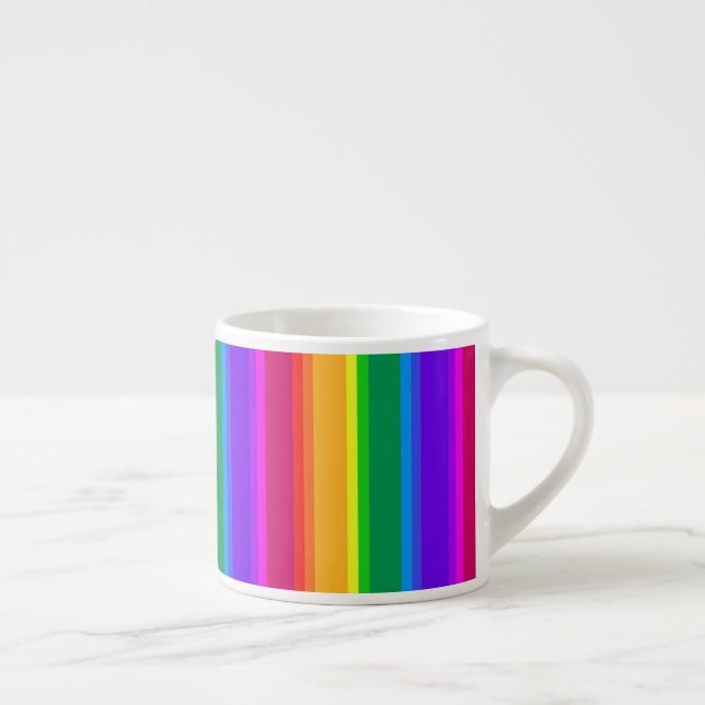 Taza De Espresso Rayas de arco iris irregulares (Derecha)