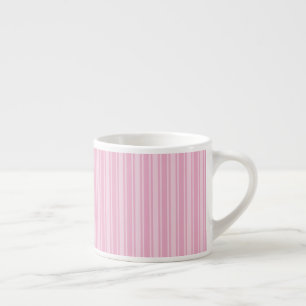 Taza De Espresso Rayas de caramelo rosa pálido