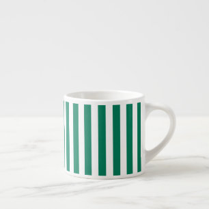 Taza De Espresso Rayas de caramelos verdes y blancos