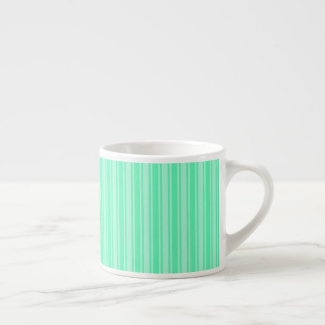Taza De Espresso Rayas de dulces verdes de menta (Derecha)