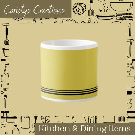 Taza De Espresso Rayas de limón amarillo contemporáneas Espresso Mu