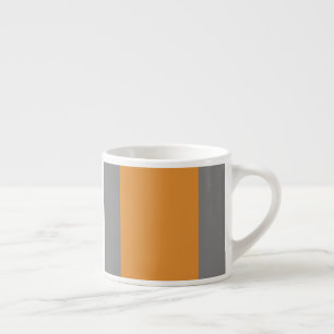 Taza De Espresso Rayas marrones, grises y blancas
