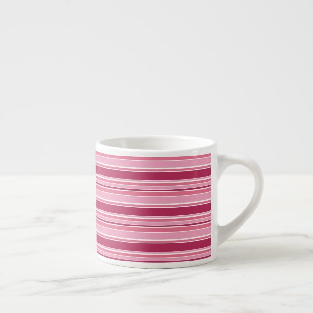 Taza De Espresso Rayas rosas (Derecha)