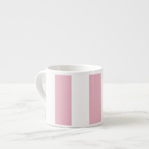 Taza De Espresso Rayas rosas, franjas blancas, patrón rayado