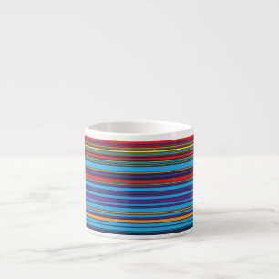 Taza De Espresso Rayas violetas azules lindas