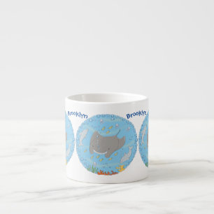 Taza De Espresso Rayo de manta y burbujas ilustracion personalizado