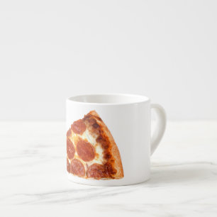 Taza De Espresso Rebanada de pizza de pepperoni clásica de Slippery