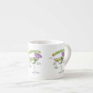 TAZA DE ESPRESSO RECETA DE MARGARITA COCTEL ARTE
