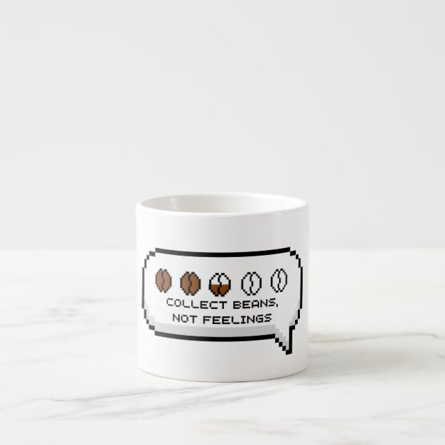 Taza De Espresso Recolectar frijoles, no sentimientos (Frente)