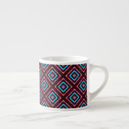 Taza De Espresso Red With Blue Diamond