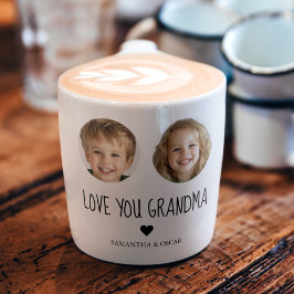 Taza De Espresso Regalo de abuela personalizado | Cara de nieto per