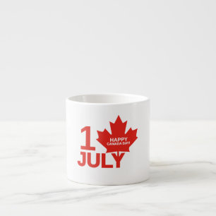 Taza De Espresso Regalo de celebración del Día de Canadá Maple Leaf