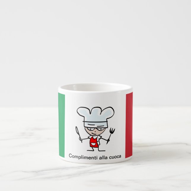 Taza De Espresso Regalo de Espresso Mug - Felicitaciones al cociner (Frente)